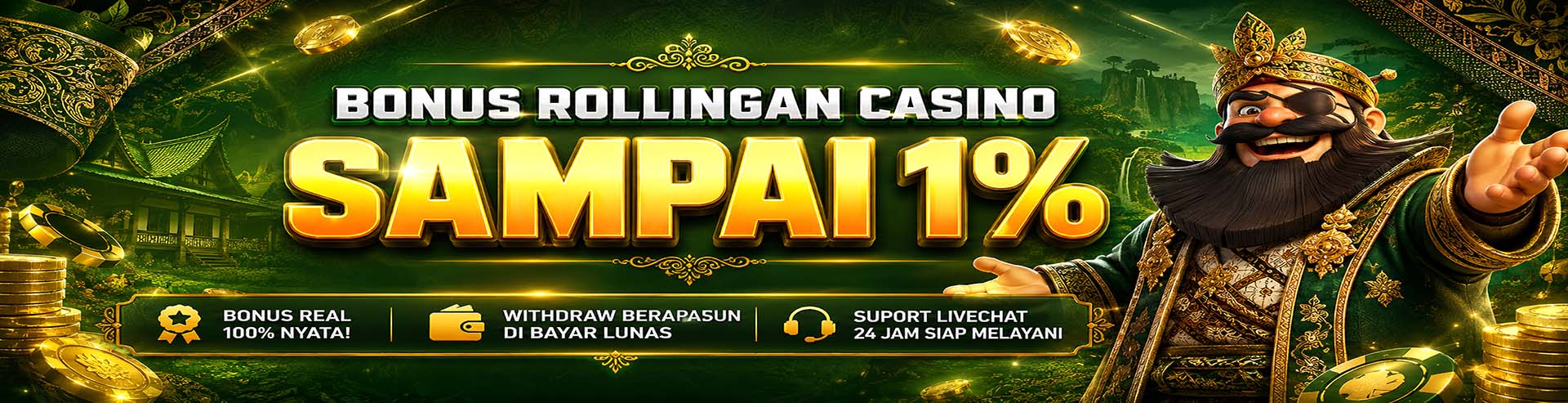 Bonus Rollingan Casino 1%